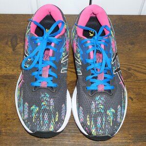 Asics Black Blue & Neon Pink GT-1000 Women's Running Shoes